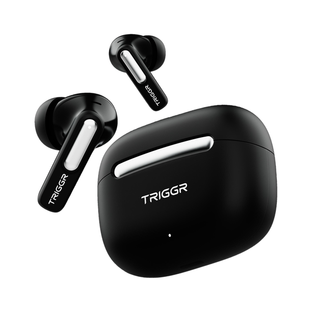 TRIGGR Arcus One 60H Battery, 4 Mic ENC, Dual Pairing, Rubber Grip, 13mm Drivers, v6.0 Bluetooth