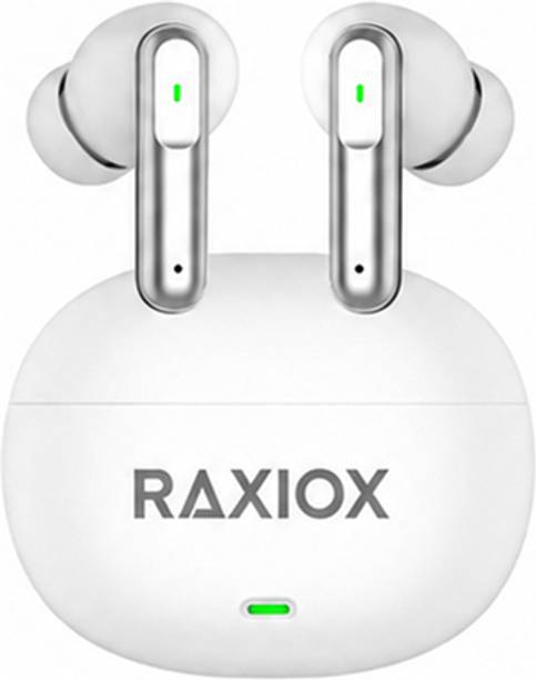 Raxiox Buds B151 with 75Hrs Payback Music, with 52bB ENC & 12.2mm Drivers & IP55 (WHT1) Bluetooth