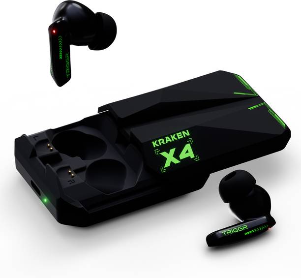 TRIGGR Kraken X4 with 13mm Drivers, 40ms Latency, ENC, 60H Battery, Rubber Finish, v5.4 Bluetooth
