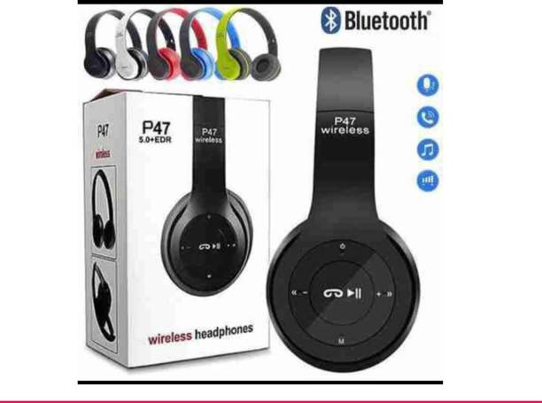 jinzs P47 Wireless Bluetooth Headphones with FM RadioE62 Bluetooth without Mic