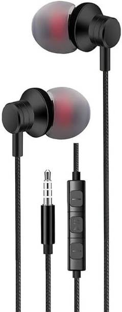 DRUMSTONE Wired Earphones with Crystal Clear Sound, Ultra-Lightweight Build Wired without Mic