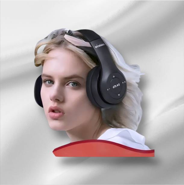 AIZINA Hi-Fi Headphones with Microphone & SD Card, Long Battery Runtime_HS Bluetooth & Wired