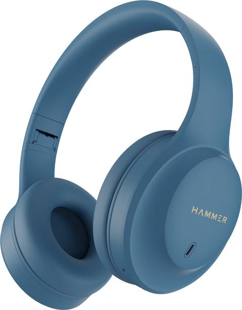Hammer Vibe ENC Bluetooth Headphone, 40mm Driver, Dual Pairing, 50hrs Playtime Bluetooth & Wired