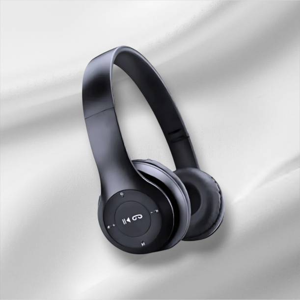 URBANHUDA Big Battery Headphones with Mic, SD Card Slot, Powerful Backup_7T Bluetooth & Wired