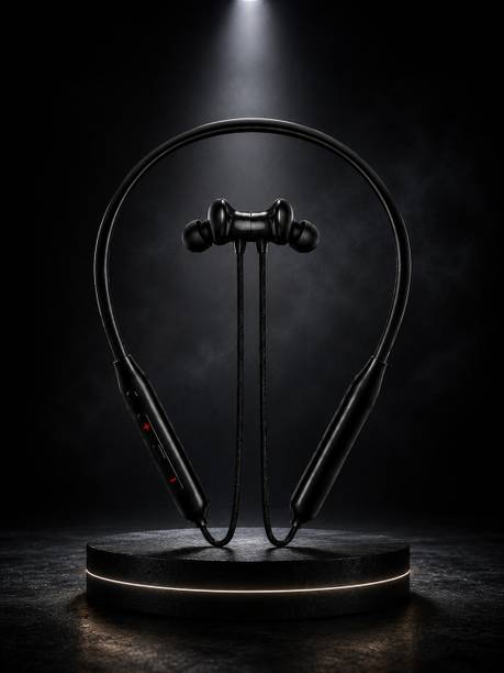 DSSB Premium Black Wireless Neckband Earphones Bluetooth 5.3 Bluetooth