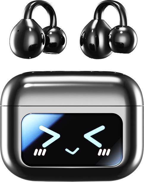 HRYFiNE M100 Pro Clip On Earbuds with Touchscreen Case ,Bluetooth V6.0,Built-in Mic Bluetooth
