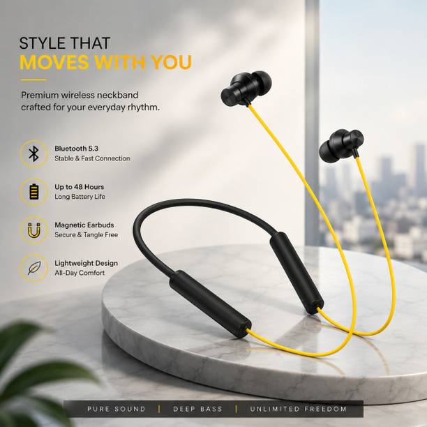 TruZen Z3 Edition Wireless Bluetooth Neckband HD Sound,Deep Bass,Magnetic Earbuds D217 Bluetooth