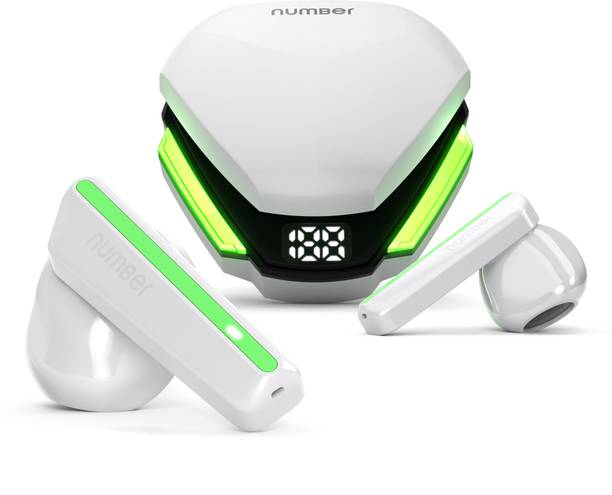 Number Super Buds 111, AI ENC Gaming TWS Earbuds, Low Latency 45MS, Upto 32Hrs Playback Bluetooth Gaming Headset