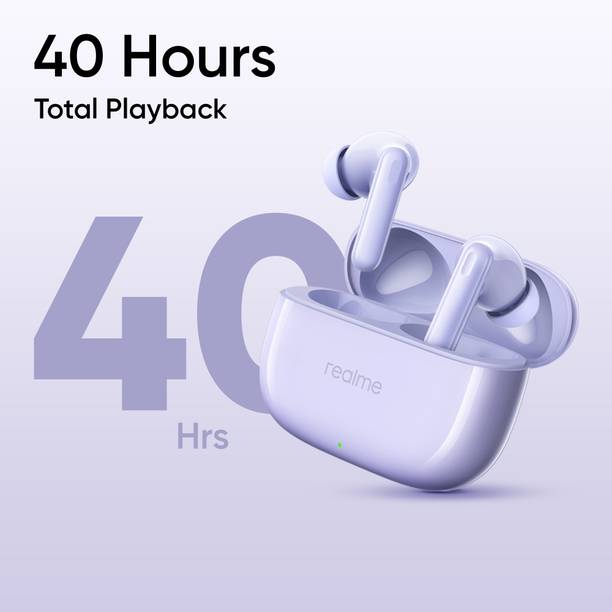 realme Buds T310 with 12.4mm Driver, 46dB ANC, 360� Spatial Audio and 40 hours Playback Bluetooth Headset  (Monet Purple, True Wireless)