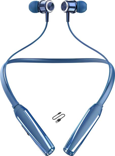 CARRON CH-45 48 Hour Playtime Wireless Headphone Neckband Earphone (BIue7) Bluetooth