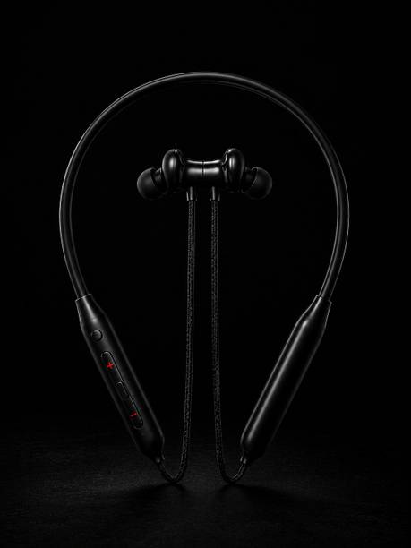 DSSB Black Magnetic Wireless Neckband Earphones with Mic Bluetooth