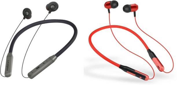 LEVELPLUS Jazz & Bliss Neckband Combo 45 Hours Playtime Bluetooth