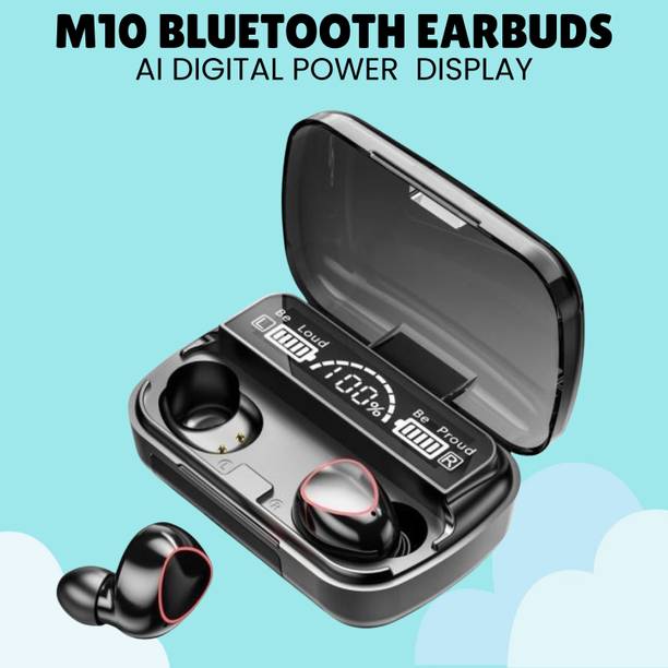 Clairbell M10 Wireless (Earbuds) Power Bank LED Display with Deep Bass Stereo Sound G323 Bluetooth
