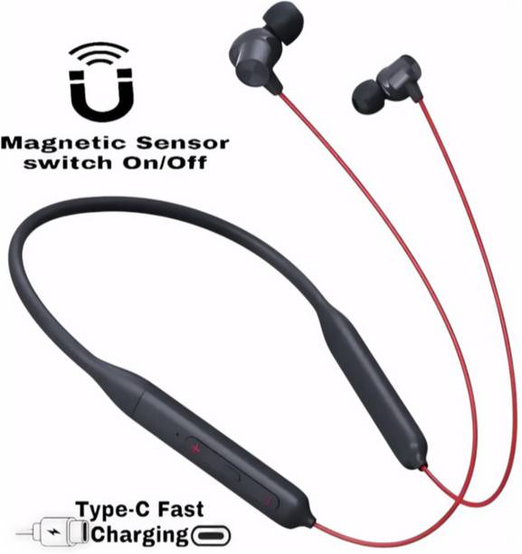 house of common Wireless Neckband, 58Hrs Playtime, Double EQ Mode, Fast Charging_HU Bluetooth & Wired