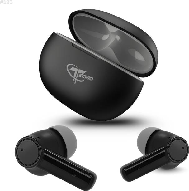 TECHIO C1 Fusion Ultra | 50Hr Playtime 45ms Gaming Mode RGB Bass Boost TWS Earbuds 193 Wired