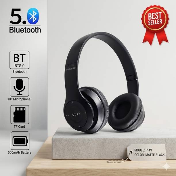 footloose Newly Wireless Headphone with Mic & SD Card Supports & Upto 6 Hours Playback Bluetooth Gaming