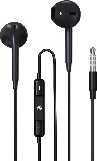 ZEBRONICS Zeb-Buds 30, with In-Line Mic, 3.5mm Jack, 14mm drivers, Volume Control, Durable Wired