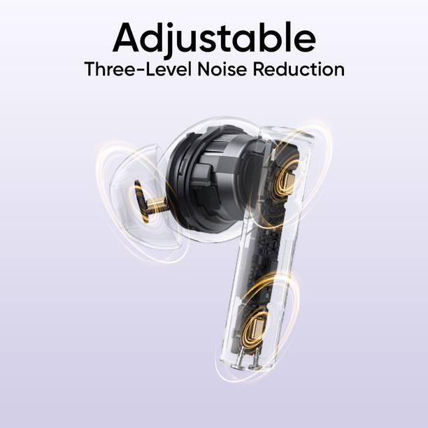 realme Buds T310 with 12.4mm Driver, 46dB ANC, 360� Spatial Audio and 40 hours Playback Bluetooth Headset  (Monet Purple, True Wireless)
