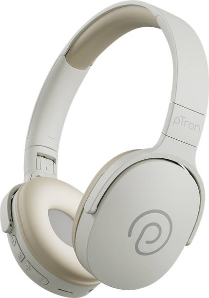 PTron Studio w/ 60hrs Playtime, HD Mic, 40mm Drivers, Dual-device Pairing, BT5.4 Bluetooth