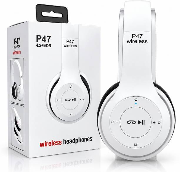 akiranix P47 Wireless iC-099 Headphone With Mic & SD Card Slot Bluetooth Headset Bluetooth without Mic