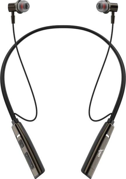 Unix 42 Hours Playtime Fast Charging, Dual Pairing Bluetooth Neckban Bluetooth