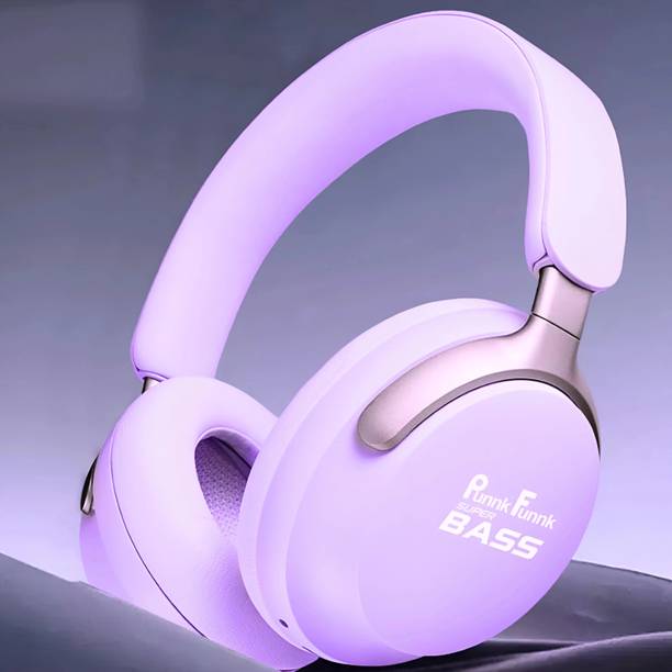 PunnkFunnk Super Bass with 48Hrs Playtime, Low Latency (up to 40ms), Dual Pairing, Wireless Bluetooth