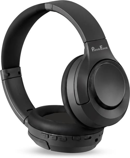 PunnkFunnk BeatXtra Pro Wireless Bluetooth Headphones, 40H Playtime, Deep Bass & Mic Bluetooth