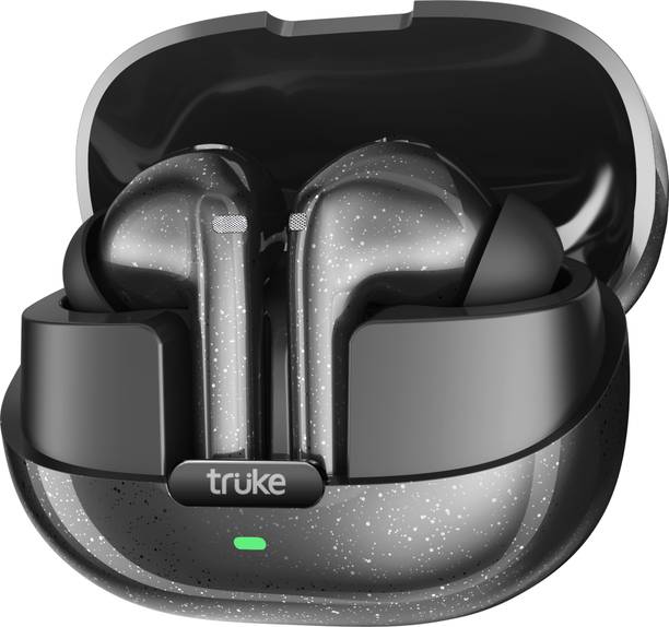 truke Buds Aura Earbuds w/ 70H Playtime,13mm Drivers, Quad Mic ENC, 40ms Low Latency Bluetooth