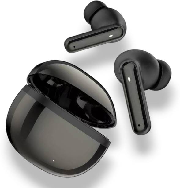 JAZX AirBuds ATOM 161 with 52H Playback Music, with ENC, Royal Design Case,Bass (BL5) Bluetooth