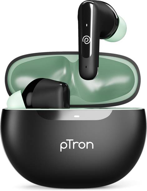 PTron Bassbuds Vibe w/ 34 Hrs Playback,Clear Calls,13mm Dynamic Drivers,Bluetooth V5.3 Bluetooth