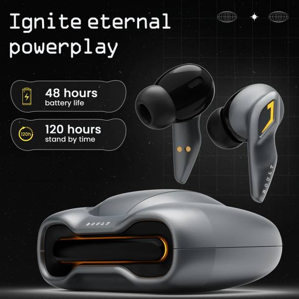 Boult Audio Astra with Quad Mic ENC, 48Hrs Battery, Low Latency Gaming, Made in India, 5.3v Bluetooth Headset