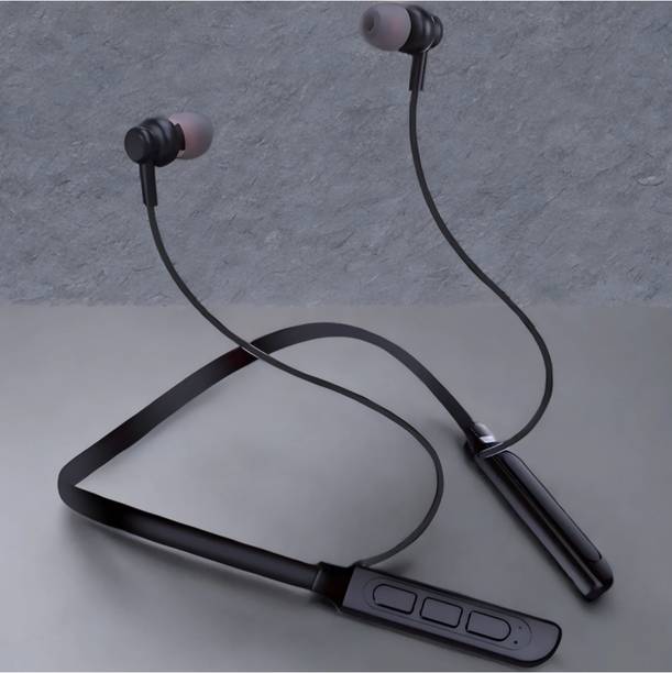 house of common Neckband Earphones with Clear Sound, 30H Playtime, Quick Recharge_W5 Bluetooth & Wired