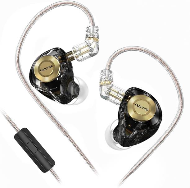 sounce HiFi Stereo IEM Earphones with Dual Magnetic Drivers & Detachable Cable Wired