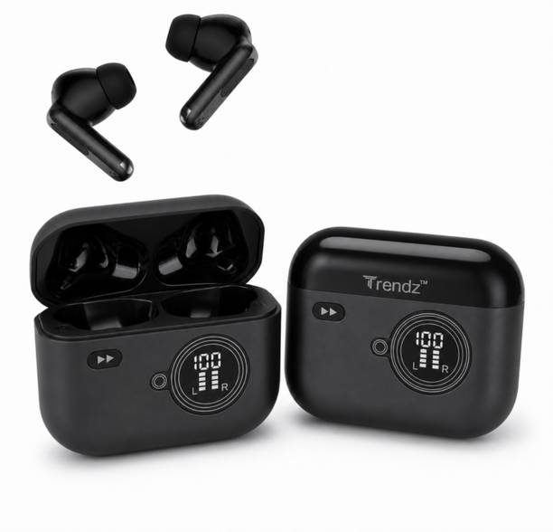 Trendz AeroX ZappBuds Metallic Earbuds BT v5.4 ANC ENC Quad Mic 13mm Driver 50Hrs IPX5 Bluetooth