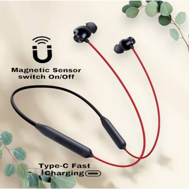 house of common Bullets Wireless Z2 with Fast Charge, 34 Hrs Battery Life, Earphones with mic_QF Bluetooth & Wired