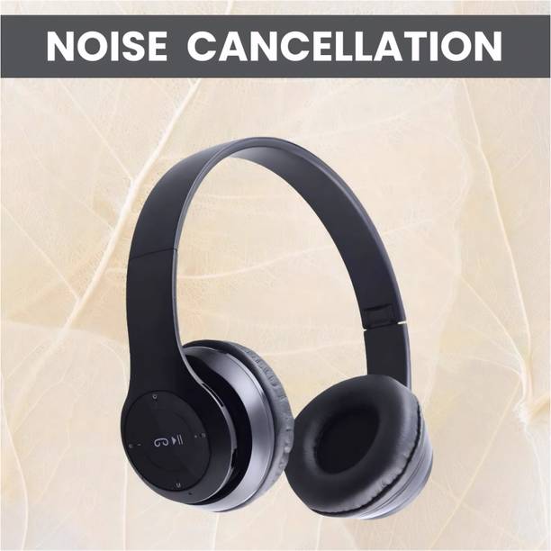 house of common Crystal Clear Audio Headphones with Mic & SD Card Slot_FH Bluetooth & Wired