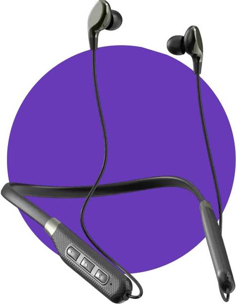Bxeno M-7 Wireless v5.0 Neckband with 48Hours Playtime|Dual Pairing|300mAh[19] Bluetooth