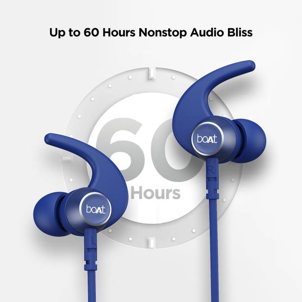 boAt Rockerz 330 Pro Bluetooth Headset  (Navy Blue, In the Ear)