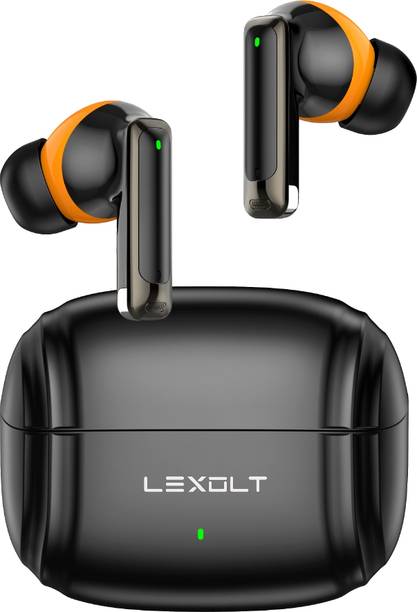 Lexolt Raptor 100 Hour Playback & Ai ENC Low Latency Fast Charging Bluetooth Earbuds Bluetooth