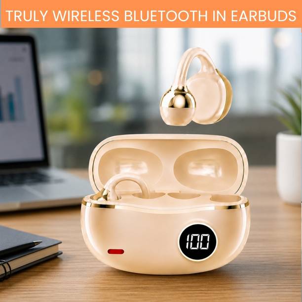 GUGGU Wireless Bluetooth Earbuds With LED Battery Display, Ear Clip, Touch ControlT374 Bluetooth