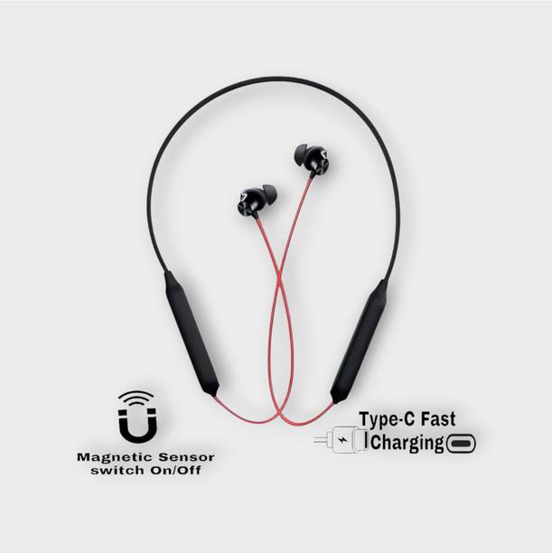 house of common Neckband, Fast Type C Charge, Built-in Mic, ENC, Upto 48 Hrs Playtime_7E Bluetooth & Wired