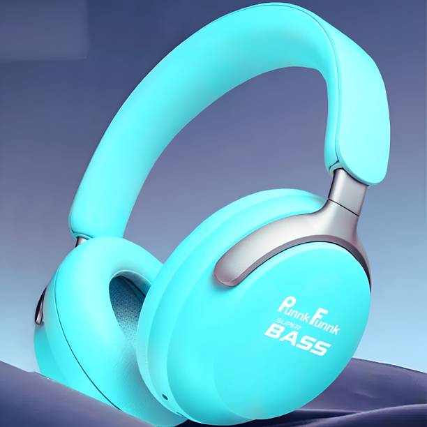 PunnkFunnk Super Bass with 48Hrs Playtime, Low Latency (up to 40ms), Dual Pairing, Wireless Bluetooth