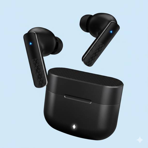 wazny Duo pods I2, 45Hrs Playtime, HD Call, Fast Charging, IPX4, Low Latency, 5.3v Bluetooth Gaming
