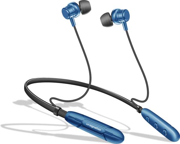 SIGNATIZE Neckband Headphones with 25+Hrs Playtime, 10mm Drivers, Fast Charging, BT 5.3V Bluetooth