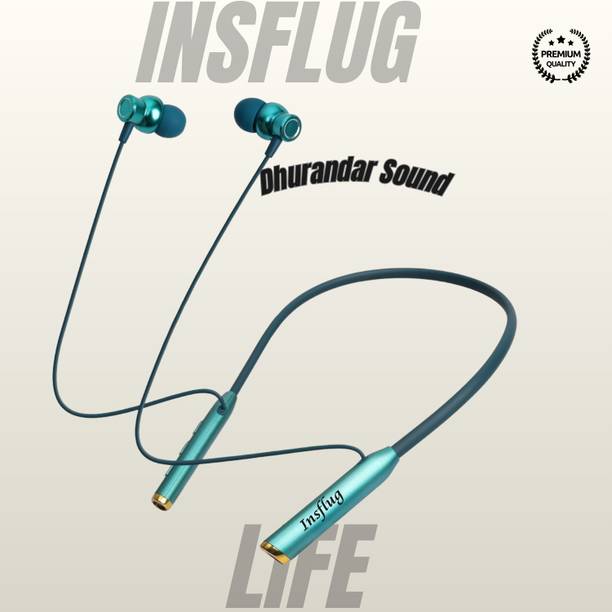 Insflug Sports Neckband engineered for dual pairing function for running & workouts Bluetooth