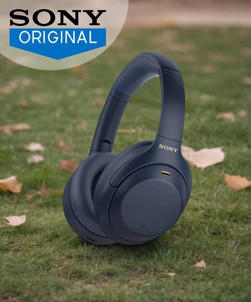 Sony WH1000XM4/LMIN Bluetooth Headset (Blue, On the Ear)