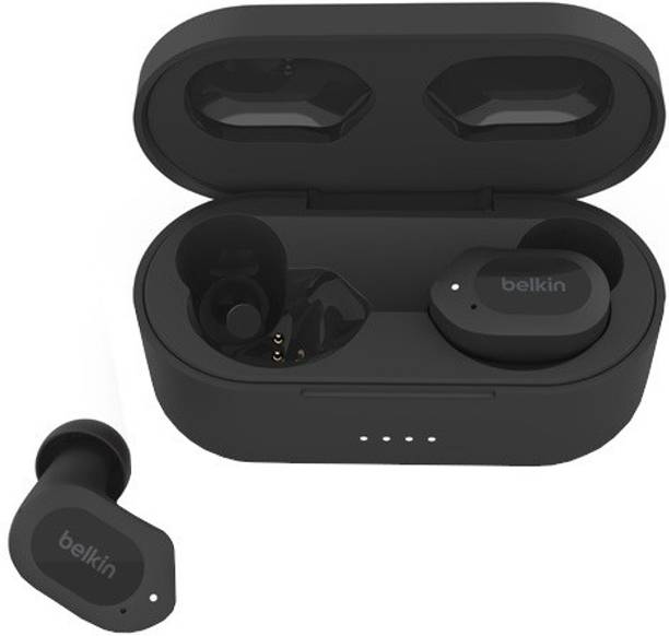 BELKIN TWS Earbuds IPX5,6mm Dynamic Driver Up to 38 hrs Playtime Dual mic on Each Side Bluetooth