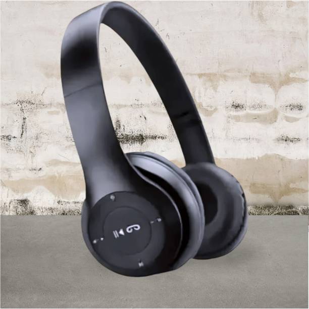 GDS Rechargeable Headphones with Mic & SD Card, Extended Battery Support_FK Bluetooth & Wired