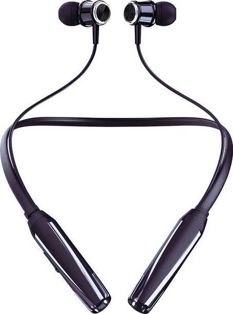 CARRON CH-45 - 48 Hour Playtime Bluetooth Headphone Neckband Earphone (Black) Bluetooth