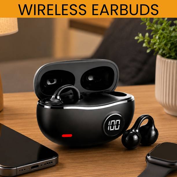 GUGGU TWS Bluetooth Earbuds With Digital Display, Secure Ear Clip and Deep BassNT122 Bluetooth